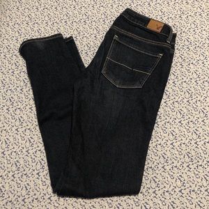 American Eagle Mid-Rise Skinny Dark Wash Jeans Size: 2